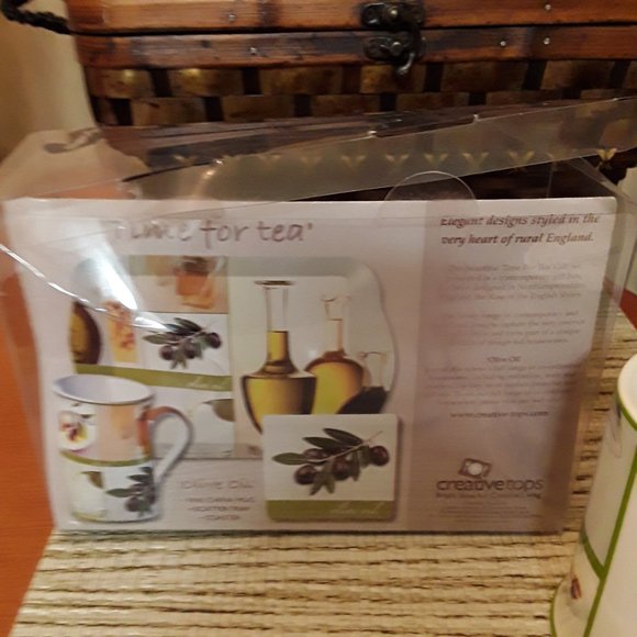 Creative Tops Olive Oil Time for Tea Gift Fine China Mug Scatter Tray Coaster - Picture 9 of 12